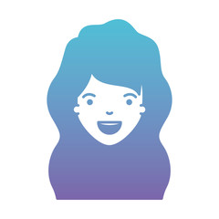 beautiful woman head avatar character vector illustration design