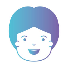 little boy head icon vector illustration design