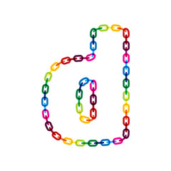 D Chain Letter Logo Icon Design 
