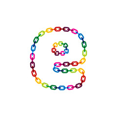 E Chain Letter Logo Icon Design 