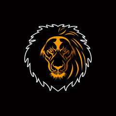 head lion vector symbol