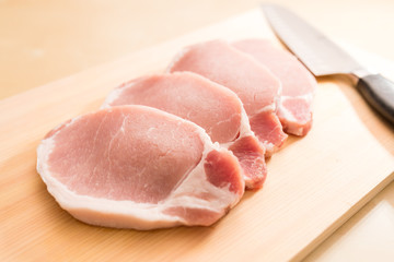 Raw pork meat