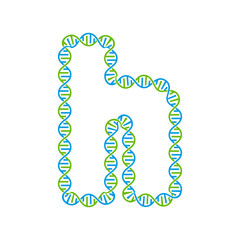 H Dna Letter Logo Icon Design