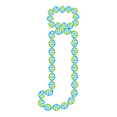J Dna Letter Logo Icon Design