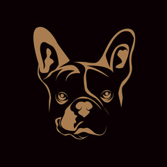 head dog vector logo