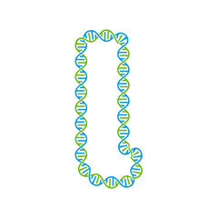 L Dna Letter Logo Icon Design