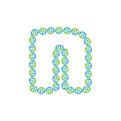 N Dna Letter Logo Icon Design