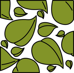 leafs plants garden icon vector illustration design