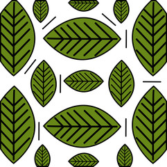 leafs plants garden icon vector illustration design