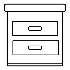 drawer bedroom isolated icon vector illustration design