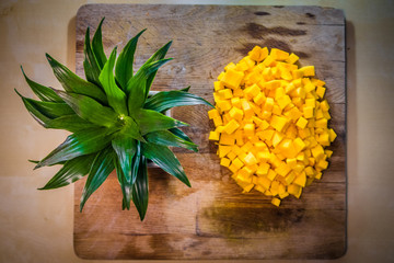 Pineapple chopping - 192253976