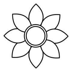 cute flower isolated icon vector illustration design