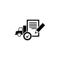 document check truck icon. Element of logistic for mobile concept and web apps. Icon for website design and development, app development. Premium icon