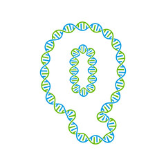 Q Dna Letter Logo Icon Design