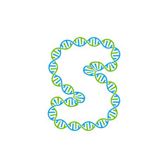 S Dna Letter Logo Icon Design