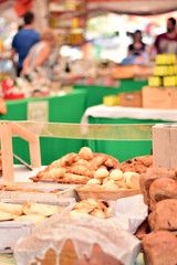 sale of breads in a market