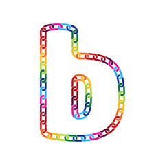 B Colorful Link Letter Logo Icon Design