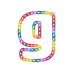 G Colorful Link Letter Logo Icon Design