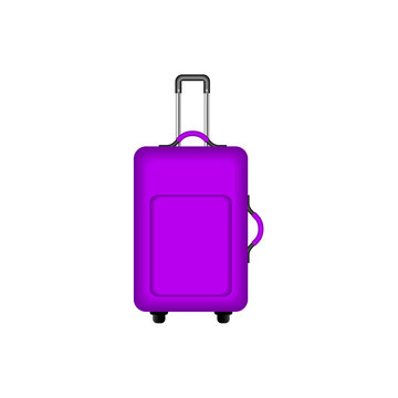 Travel suitcase in purple design