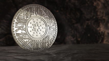 Cardano Coin ADA blockchain cryptocurrency altcoin 3D Render