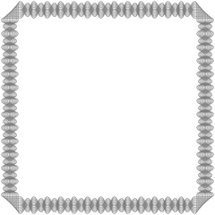 Black frame with swirl interlaced lines