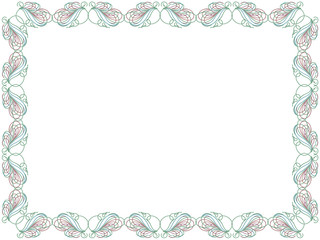 Color swirl floral frame