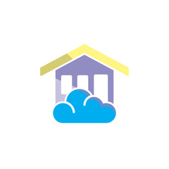 Cloud House Logo Icon Design