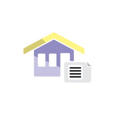 Document House Logo Icon Design