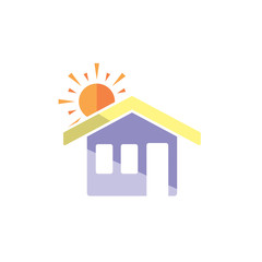 Sun House Logo Icon Design