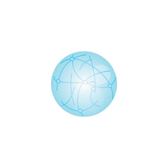 global globe technology logo icon