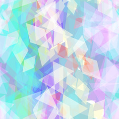 Abstract geometric seamless pattern with rhombus and brilliant decorative contemporary elements. purple lilac blue aqua geometric print, ethnic hipster trendy backdrop. Vector