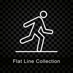 runner icon on checkered background