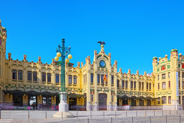 Fototapeta na wymiar North Railways Station (Estacio del Nord) in Valencia. Capital o