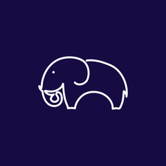 Elephant line logo icon