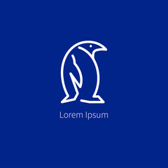 Linear penguin icon