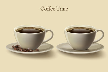 Black coffee in cup