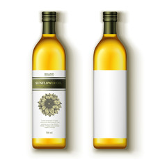 Sunflower oil mockup