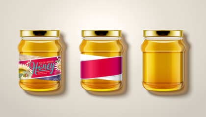 Pure honey jar mockup