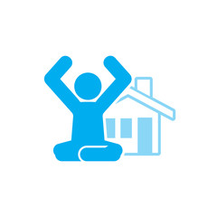 House Yoga Logo Icon Design