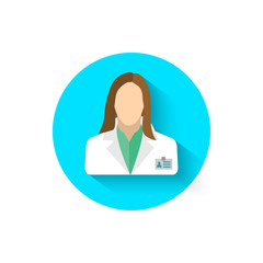 Doctor icon is a symbol of medicine. Medical worker, health care Vector illustration for your projects