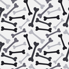  Bones. Vector seamless pattern. Background for design about dogs and predatory animals. Can be used for coating the fabric or clothing.