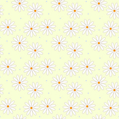 Colorful seamless pattern with flowers. Vector background