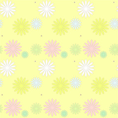 Fototapeta na wymiar Colorful seamless pattern with flowers. Vector background