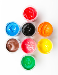 paint gouache on white background