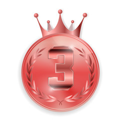 Obraz premium 王冠 メダル 銅 アイコン