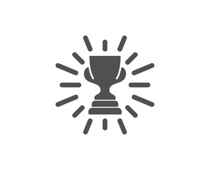 Award cup simple icon. Winner Trophy symbol. Sports achievement sign. Quality design elements. Classic style. Vector