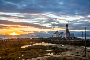 Tran&oslash;y lighthouse, Nordland, Norway