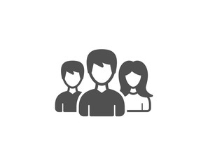 Group simple icon. Users or Teamwork sign. Male and Female Person silhouette symbol. Quality design elements. Classic style. Vector