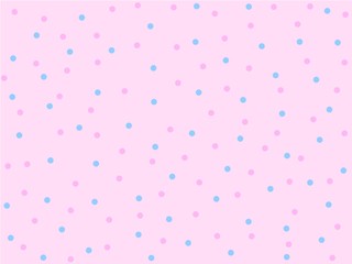 Tiny Pink and blue dot seamless pattern, Pink and Blue dot on light pink background, Not ordered pattern, Sweet style pattern, Cute pattern vector for Gift wrapping paper Tablecloth or drapery