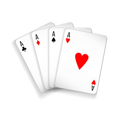 Set of four aces deck of cards